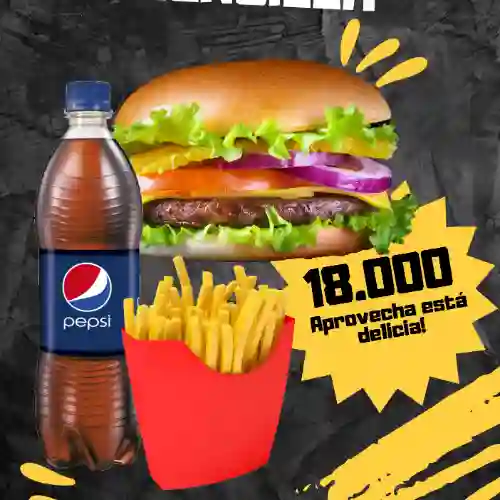 Combo Personal de Hamburguesa Sencilla