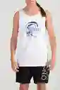 ONeill Camiseta Tank Original Masculina Blanco Talla M