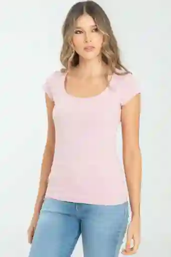 Camiseta Basica Gotera Color Rosado Palo de Rosa Talla S Ragged