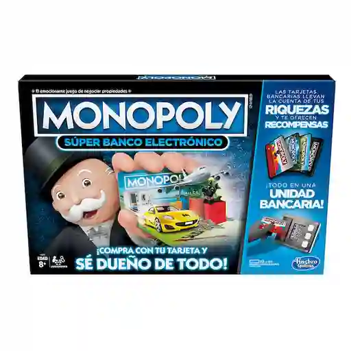 Monopoly Juego de Mesa Súper Banco Electrónico