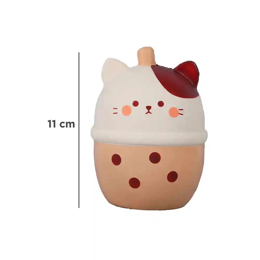 Peluche Anti Estres pu Milk Tea Series Gato Miniso
