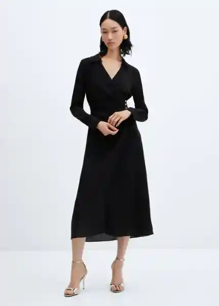 Vestido Gabriela Negro Talla L Mujer Mango