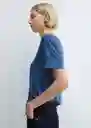 Camiseta Vispi Indigo Talla S Mujer Mango