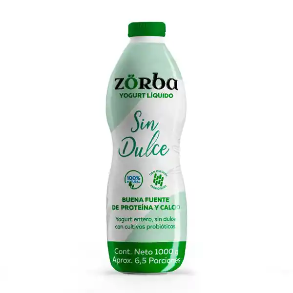 Yogurt Zorba Liquido Entero Sin Dulce