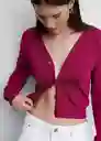 Cárdigan Crayon Fucsia Talla XS Mujer Mango