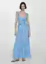 Vestido Juliet Azul Talla L Mujer Mango