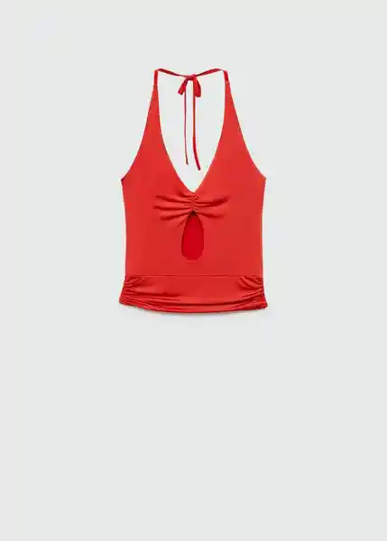 Top Berry Rojo Talla S Mujer Mango