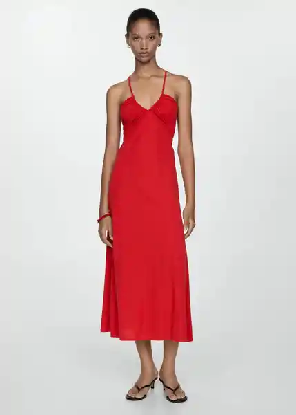 Vestido Martina Rojo Talla S Mujer Mango