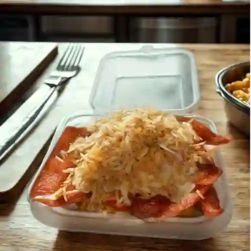 Salchipapa Personal Gratinada