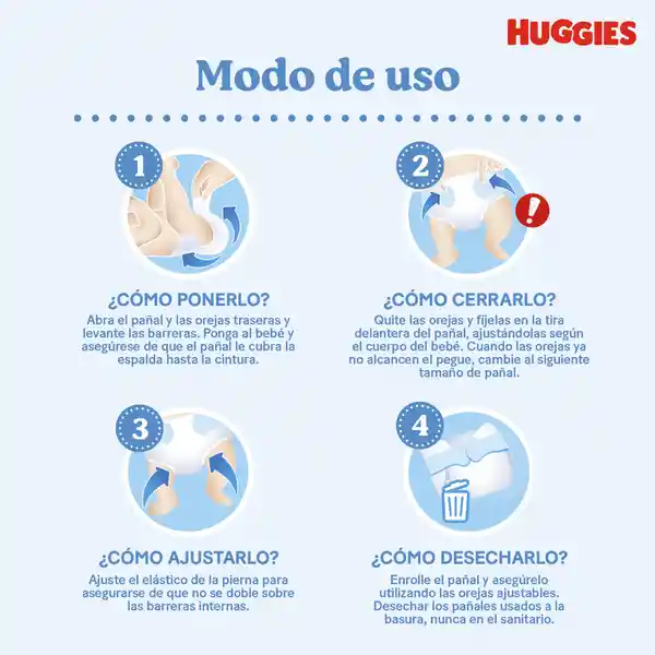 Pañales Huggies Active Sec Etapa 1/P Comodida y Absorción 50 Und