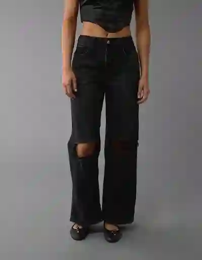 Jean Mujer Negro Talla: 8 REGULAR 5267067 American Eagle