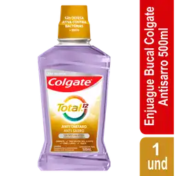 Colgate Enjuague Bucal Total 12 Anti Sarro 500 mL