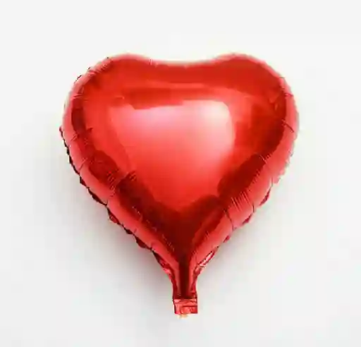 El Tío Globo Metalizado Corazón Rojo Liso de 18