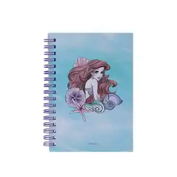 Miniso Cuaderno Con Alambre Disney la Sirenita A6 50 Hojas Rayadas