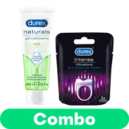 Combo Durex Lubricante Naturals + Durex Anillo Vibrador