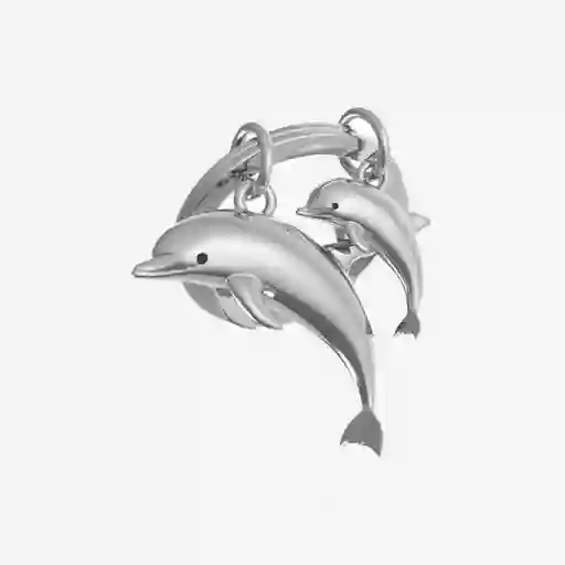 Metalmorphose Llavero Delfín Gris