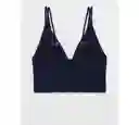 Bralette Aerie Azul Oscuro Talla Large American Eagle