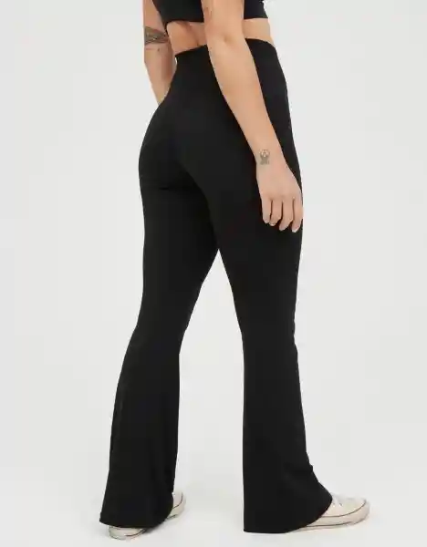 American Eagle Legging Flare de Tiro Alto Negro Real Talla S/M