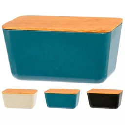 Excellent Houseware Organizador Tapa Bambú 13 x 8 x 6.8 cm 101