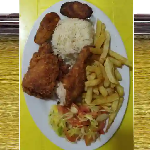Bandeja con broaster