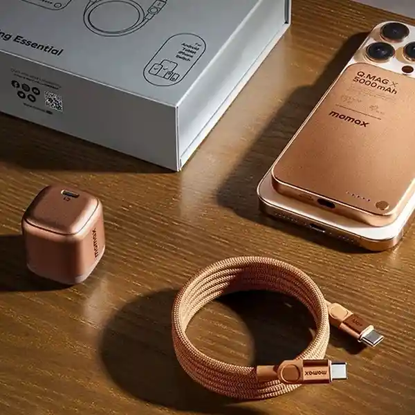 Momax Kit Cargador-Cable-Batería Cobre