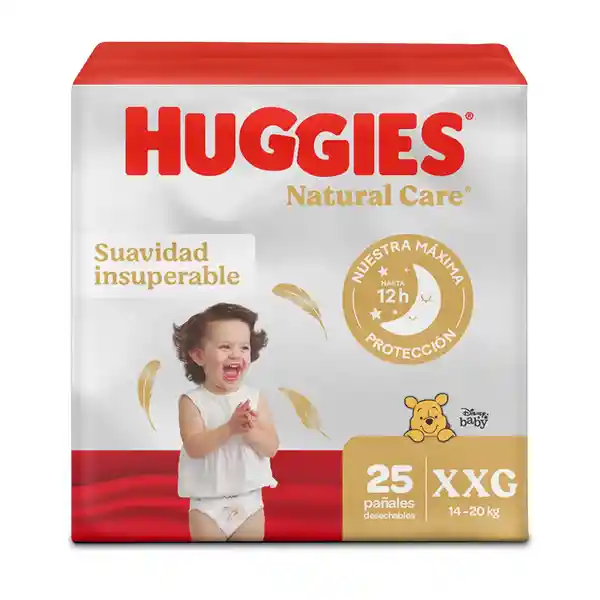 Pañales Huggies Natural Care Etapa 5/XXG Insuperable 25 Und