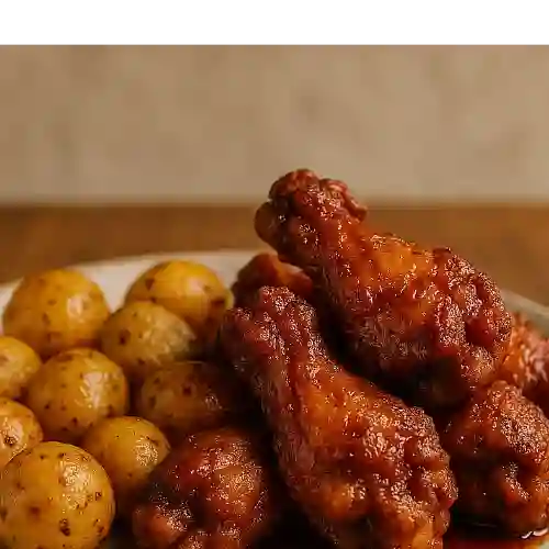 Alitas en Salsa Bbq.