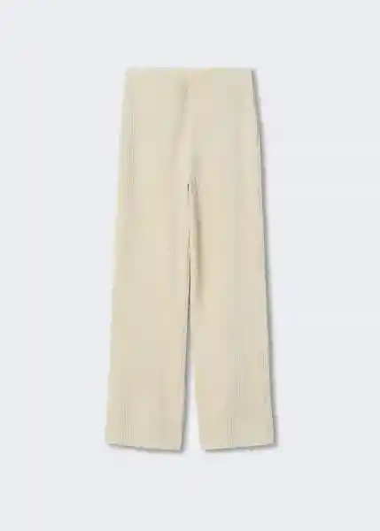 Pantalón Pana Beige Talla 25 Mujer Mango