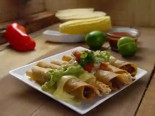 Flautas de pollo