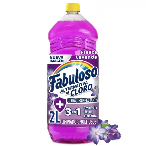 Limpia Pisos Fabuloso Alternativa al Cloro Fresca Lavanda 2L