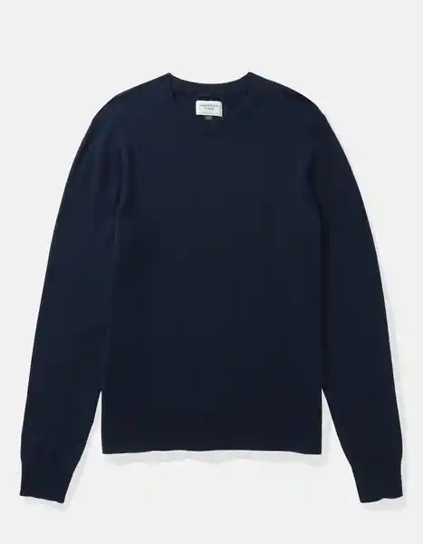 Suéter Tejido Hombre Azul Talla Medium 1933405 American Eagle