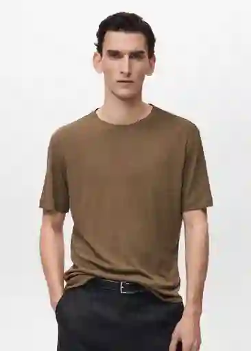 Camiseta Liman Khaki Talla L Hombre Mango