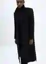 Abrigo Dolce Negro Talla XL Mujer Mango