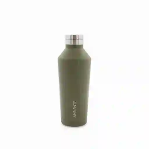 Botella Doble Pared en Acero Verde Oscuro Ambiente Gourmet