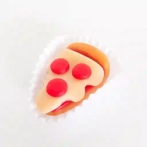 Mazapán en forma de pizza