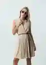 Vestido Lady Mujer Beige Albarizo Medio Talla M 572G301 Naf Naf