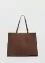 Bolso G Fes Chocolate Talla 99 Mujer Mango