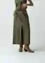 Falda Lili Verde Galeras Ultraoscuro Talla 6 442G380 Naf Naf