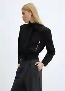 Chaqueta Blush Negro Talla M Mujer Mango