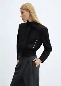 Chaqueta Blush Negro Talla M Mujer Mango