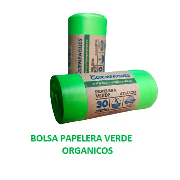 Bolsa Papelera Verde 43 x 48 x 30