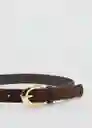 Cinturón Maya Chocolate Talla M Mujer Mango