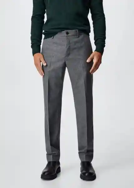 Pantalón Puig Gris Talla 38 Hombre Mango