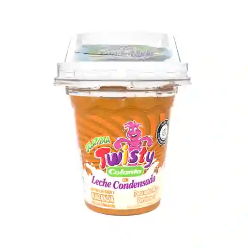 Gelatina Twisty Naranja con Leche Condensada 