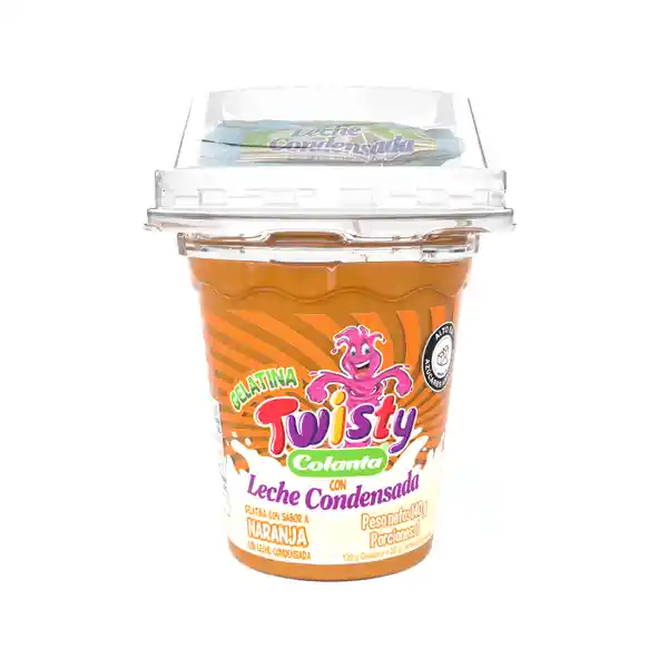 Gelatina Twisty Naranja con Leche Condensada 