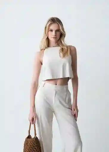 Camisa Agnes Mujer Crudo Abedul Claro Talla S 013G352 Naf Naf