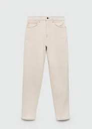 Jean Newmom Offwhite Talla 32 Mujer Mango