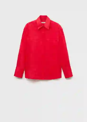 Camisa Valenti Rojo Talla S Mujer Mango