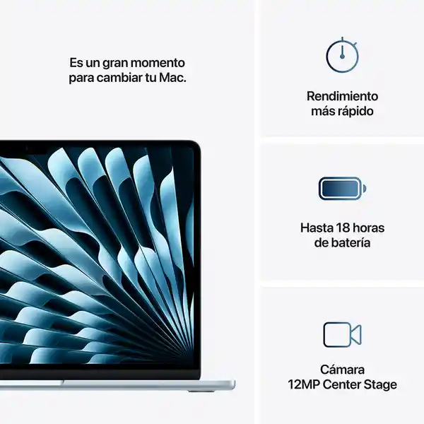 Apple Macbook Air: M4 Chip With 16Gb 256Gb SSD Sky Azul 13