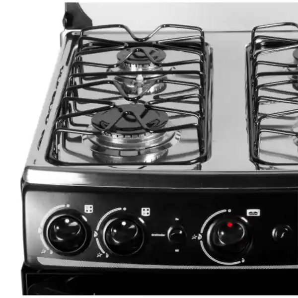 Abba Estufa de Piso Horno Gas Natural 4 Puestos Negro Ab 201-6
